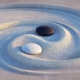 Two stones in zen garden